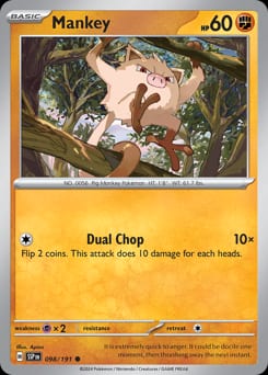 Surging Sparks Mankey #98 card