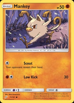 Team Up Mankey #71 card