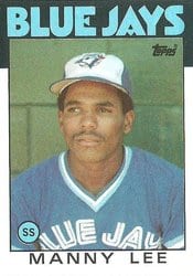 1986 Topps Base Set Manny Lee #23 card