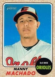 2017 Topps Heritage Base Set Manny Machado #420b card