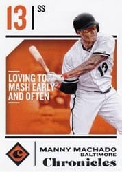 2018 Panini Chronicles Base Set Manny Machado #40 card