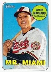 2018 Topps Heritage Base Set Manny Machado #151c card