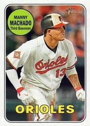 2018 Topps Heritage Base Set Manny Machado #151e card
