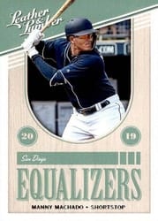2019 Panini Leather & Lumber Equalizers Manny Machado #EQ-18 card