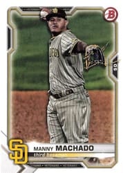 2021 Bowman Base Set Manny Machado #52 card