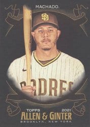 2021 Topps Allen & Ginter X Base Set Manny Machado #6 card