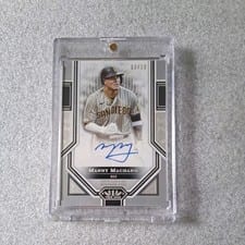 Manny Machado 2023 Topps Tier One Advanced Stats Stars Autographs card