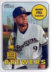 2018 Topps Heritage Base Set Manny Pina #344 card