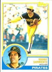 1983 Topps Base Set Manny Sarmiento #566 card