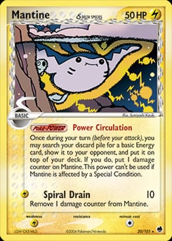 2006 Dragon Frontiers Mantine δ #20 card