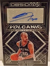 2021-22 Panini Obsidian Volcanic Signatures Manu Ginobili #VS-MGB card
