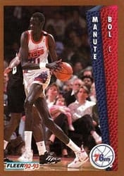 1992-93 Fleer Base Set Manute Bol #167 card