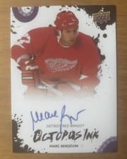2025-26 Upper Deck Detroit Red Wings Centennial Octopus Ink Marc Bergevin #OI-MB card