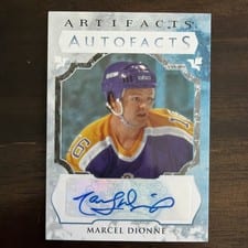 2023-24 Upper Deck Artifacts Autograph Facts Marcel Dionne #AF-MD card