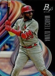 2018 Bowman Platinum Base Set Marcell Ozuna #31 card