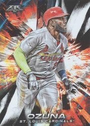 2018 Topps Fire Base Set Marcell Ozuna #64 card