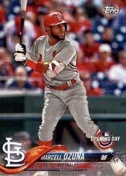 2018 Topps Opening Day Base Set Marcell Ozuna #195 card