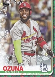 2019 Topps Holiday Base Set Marcell Ozuna #HW194 card