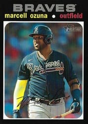 2020 Topps Heritage Base Set Marcell Ozuna #723 card