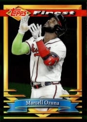 2021 Finest Flashbacks Base Set Marcell Ozuna #121 card