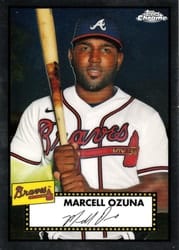 2021 Topps Chrome Platinum Anniversary Base Set Marcell Ozuna #236 card