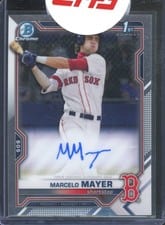 2021 Bowman Draft Chrome Draft Autographs Marcelo Mayer #CDA-MM card