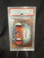 2022 Bowman Inception Autographed Dual Relics Marcelo Mayer #IADR-MMR card