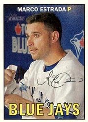 2016 Topps Heritage Base Set Marco Estrada #245 card