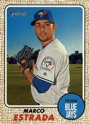 2017 Topps Heritage Base Set Marco Estrada #61 card