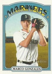 2021 Topps Heritage Base Set Marco Gonzales #384 card