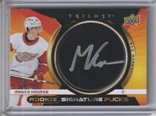 2023-24 Upper Deck Trilogy Rookie Signature Pucks Marco Kasper #RSP-MK card