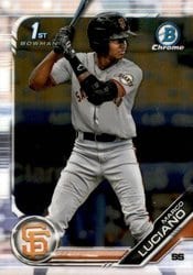 2019 Bowman Chrome Prospects Marco Luciano #BCP-82 card