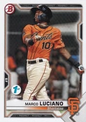 2021 Bowman 1st Edition Base Set Marco Luciano #BP-8 card
