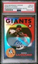 2022 Bowman Chrome Ascensions Autographs Marco Luciano #BA-14 card