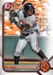 2022 Bowman Draft Base Set Marco Luciano #BD-129 card