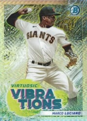 2022 Bowman Virtuosic Vibrations Marco Luciano #VV-6 card