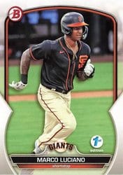 2023 Bowman 1st Edition Base Set Marco Luciano #BPPF-43 card