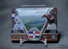 2024 Bowman Chrome International Impact Marco Luciano / Ronny Mauricio #II-17 card