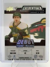 2022-23 Upper Deck Credentials Acetate Debut Ticket Access Marco Rossi #DTA-MR card
