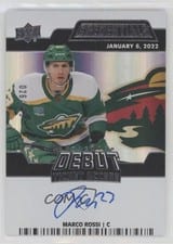 2022-23 Upper Deck Credentials Debut Ticket Access Autographs Marco Rossi #DTAA-MR card