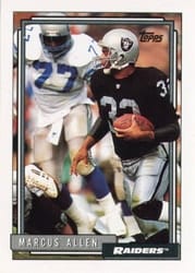 1992 Topps Base Set Marcus Allen #25 card
