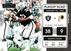 2021 Panini Contenders Playoff Tickets Marcus Allen #PLT-MAL card