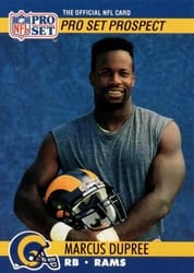 1990 Pro Set Base Set Marcus Dupree #762 card