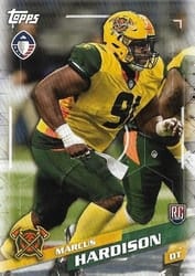 2019 Topps AAF Base Set Marcus Hardison #73 card