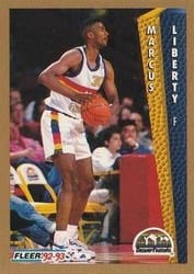 1992-93 Fleer Base Set Marcus Liberty #58 card