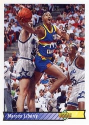 1992-93 Upper Deck Base Set Marcus Liberty #175 card