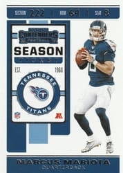 2019 Panini Contenders Base Set Marcus Mariota #27 card