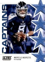 2019 Score Captains Marcus Mariota #C-29 card