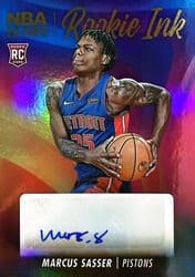 2023-24 Hoops Rookie Ink Marcus Sasser #RI-SAS card