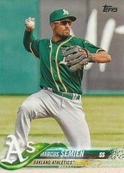 2018 Topps Base Set Marcus Semien #198 card
